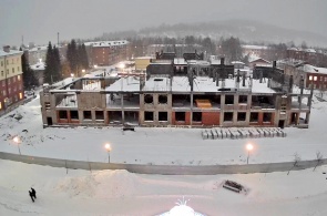 Construção de uma escola. Webcams de Mejdurechensk online