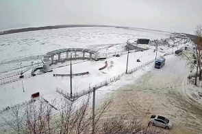 Reconstrução do aterro de Amur. Webcams de Komsomolsk