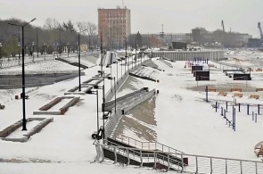 Reconstrução do aterro de Amur. Ângulo 3. Webcams Komsomolsk