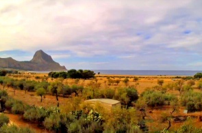 Vista do Monte Cofano de Castelluzzo. Webcams Trápani