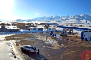 Suusaiyr. Posto de gasolina GazProm. Webcams Bisqueque