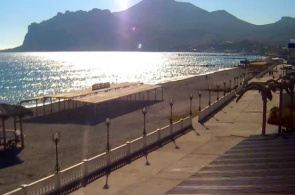 Webcam desleixada da Koktebel online. Vista de Kara-Dag